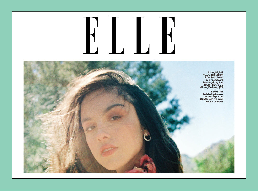 ELLE featured Kadalys Hydramuse Organic Comforting Cream in their interview with Olivia Rodrigo.