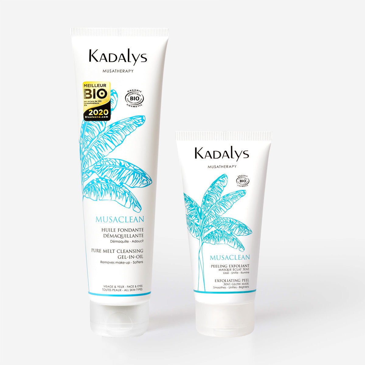 Clinically proven makeup removing cleanser and exfoliating vegan face scrub for glowing skin