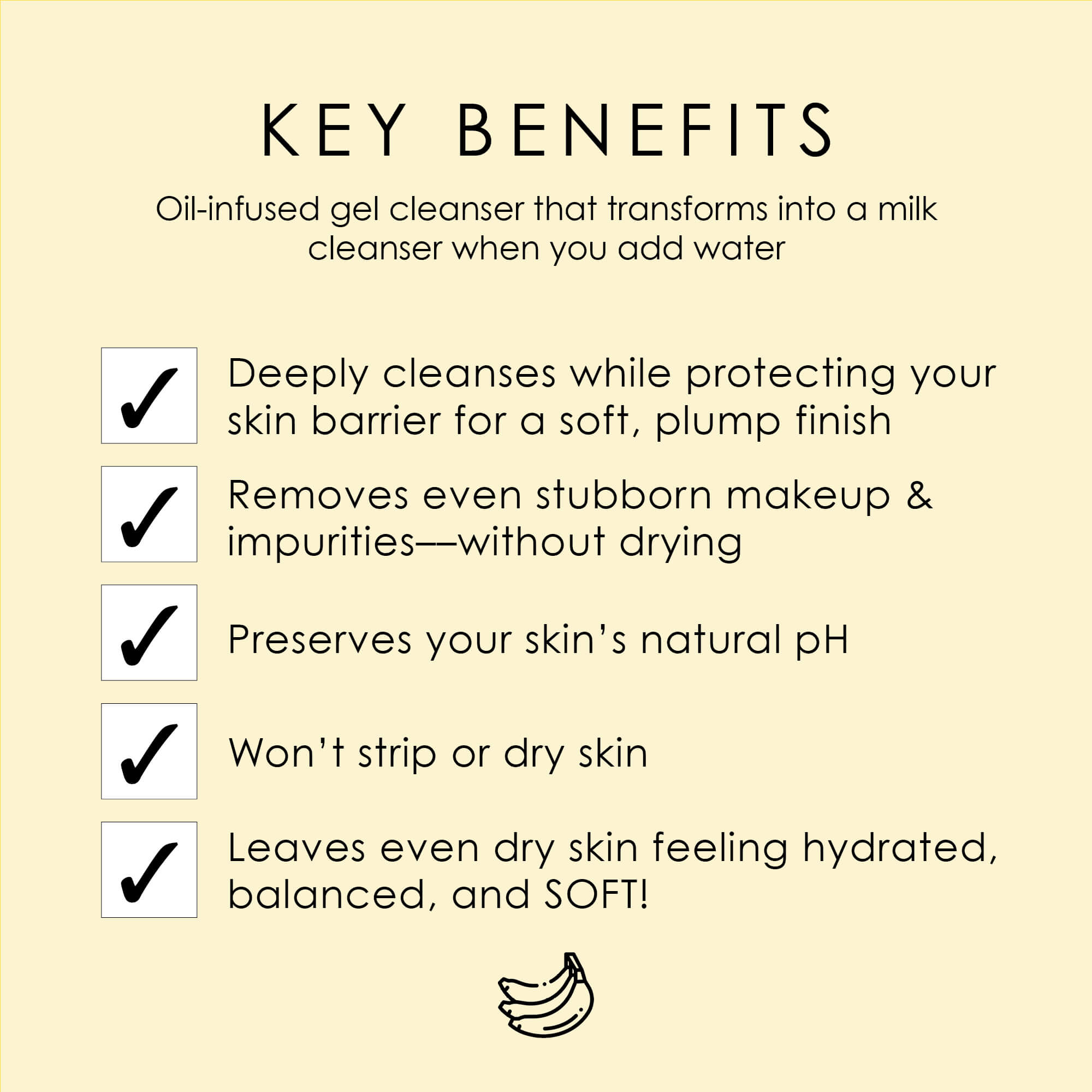 Image: Key benefits of our makeup melting cleansing oil-infused gel