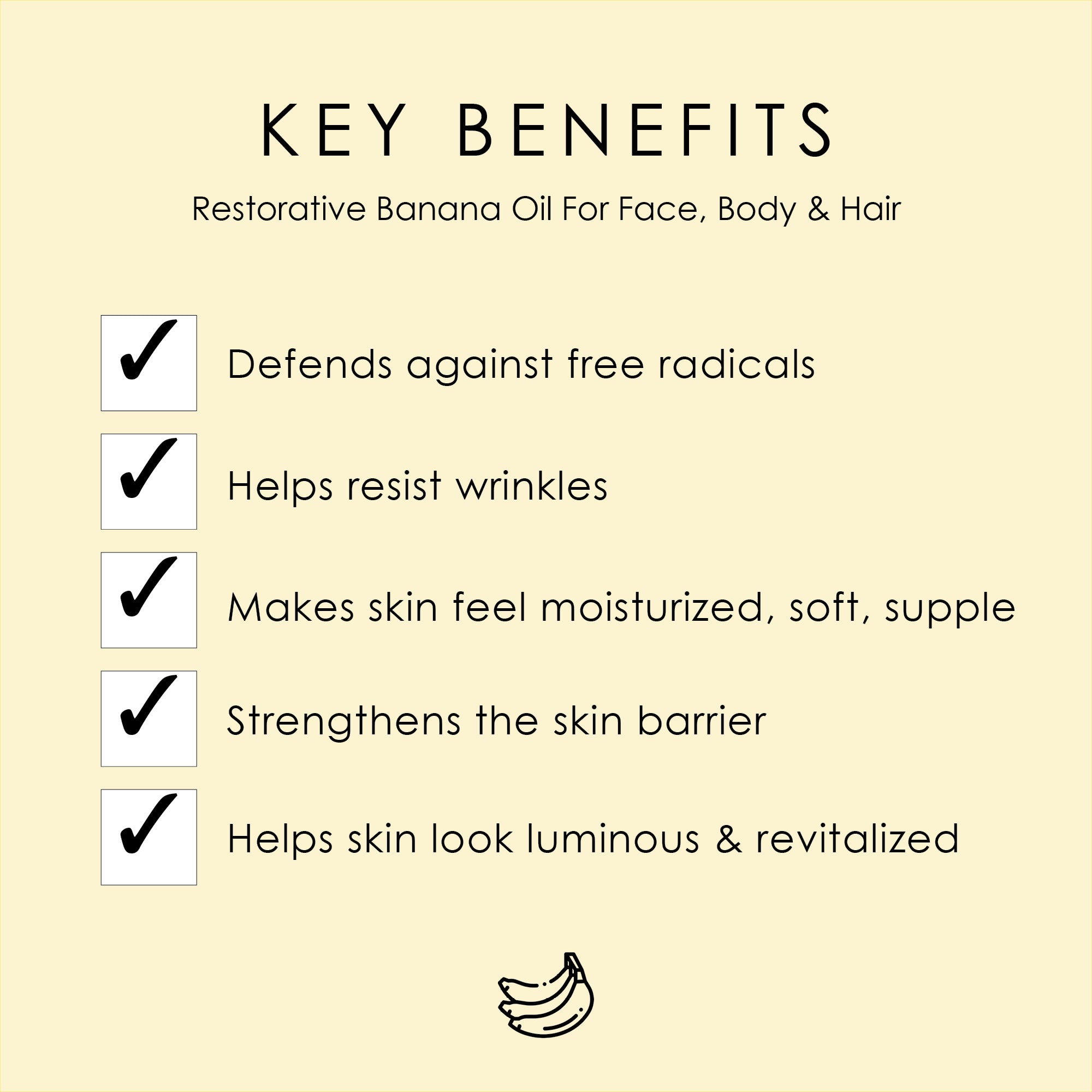 Radiant Facial Oil made with banana oil for radiant skin