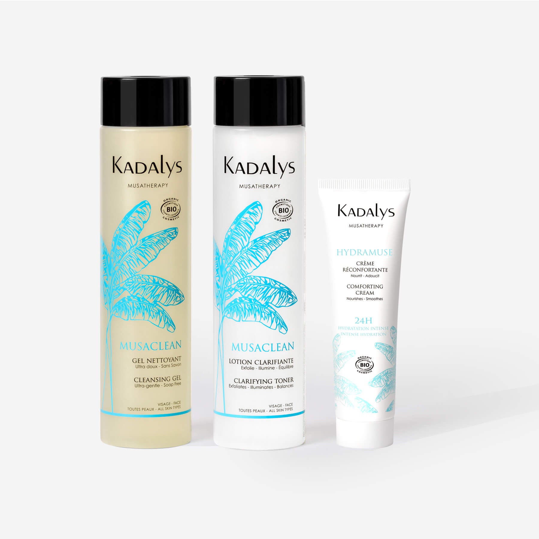 Image of Kadalys daily routine and starter set, safe for all skin types