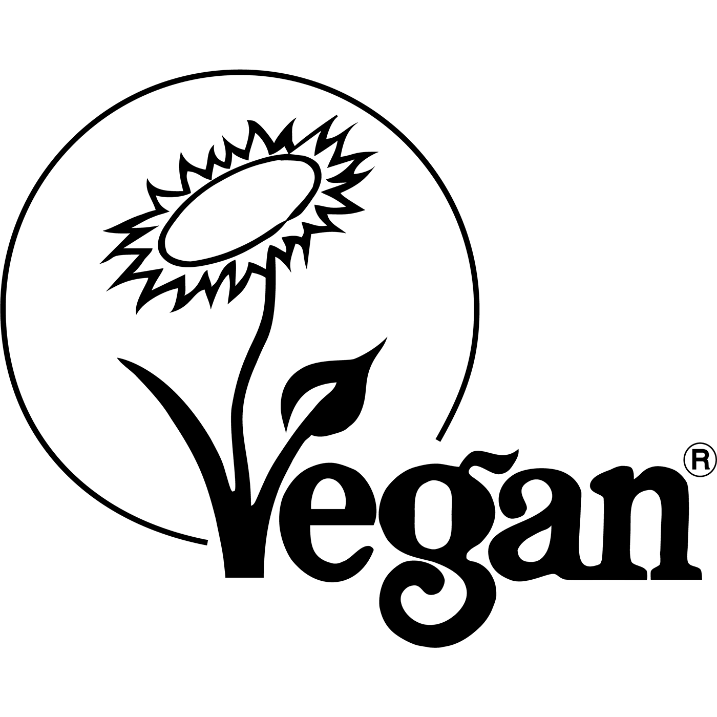 Image of The Vegan Society logo indicating Kadalys is certified as vegan by The Vegan Society