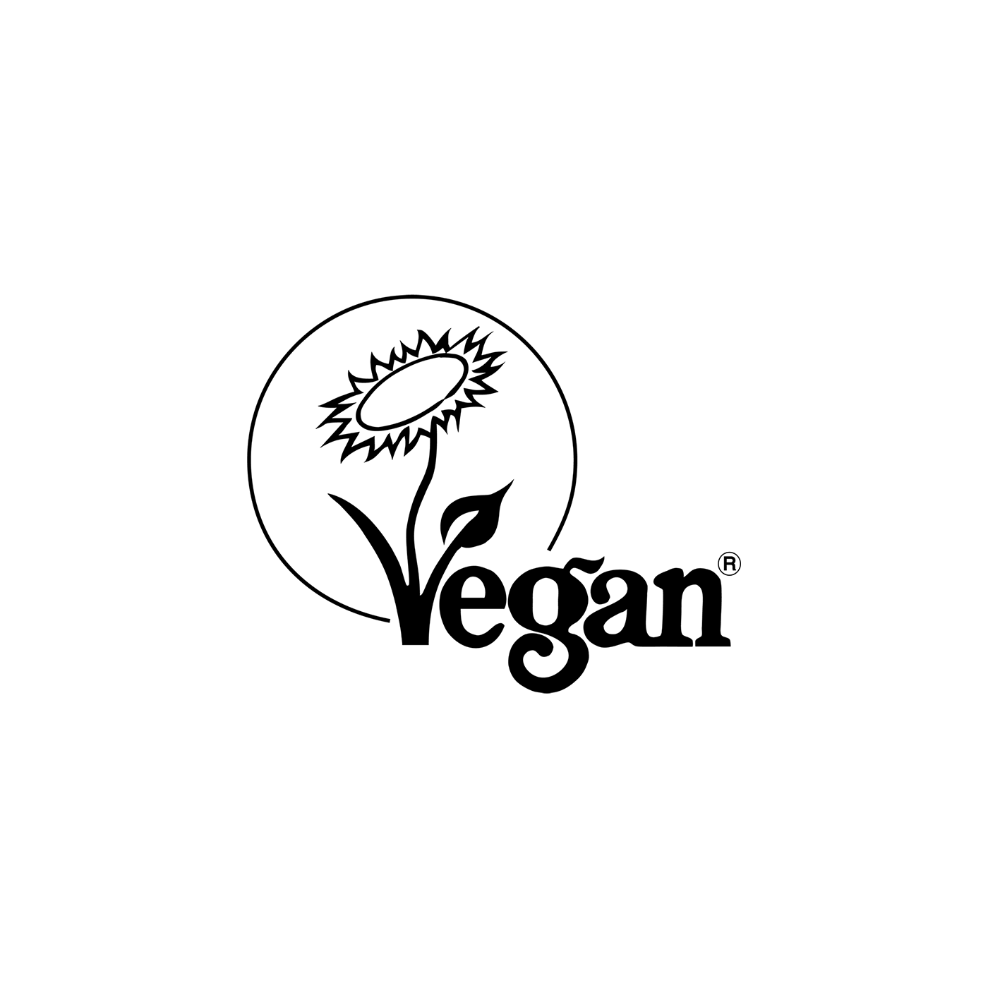 Image of Vegan Society logo indicating Kadalys is certified as vegan by The Vegan Society