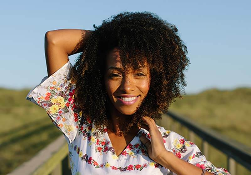 Woman with glowing skin