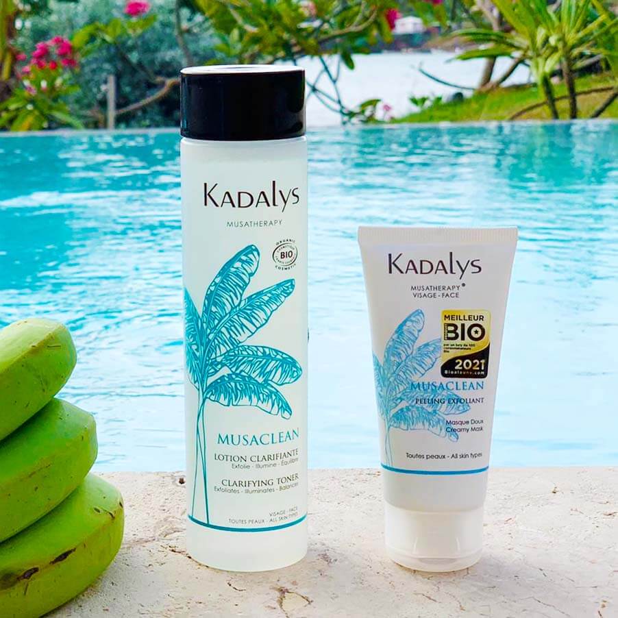 Clarifying Toner and Vegan face scrub for glowing skin