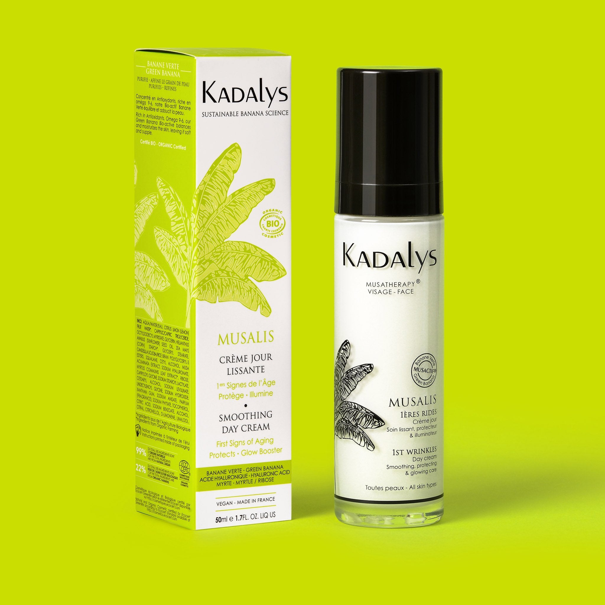 Smoothing day cream to address first signs of aging