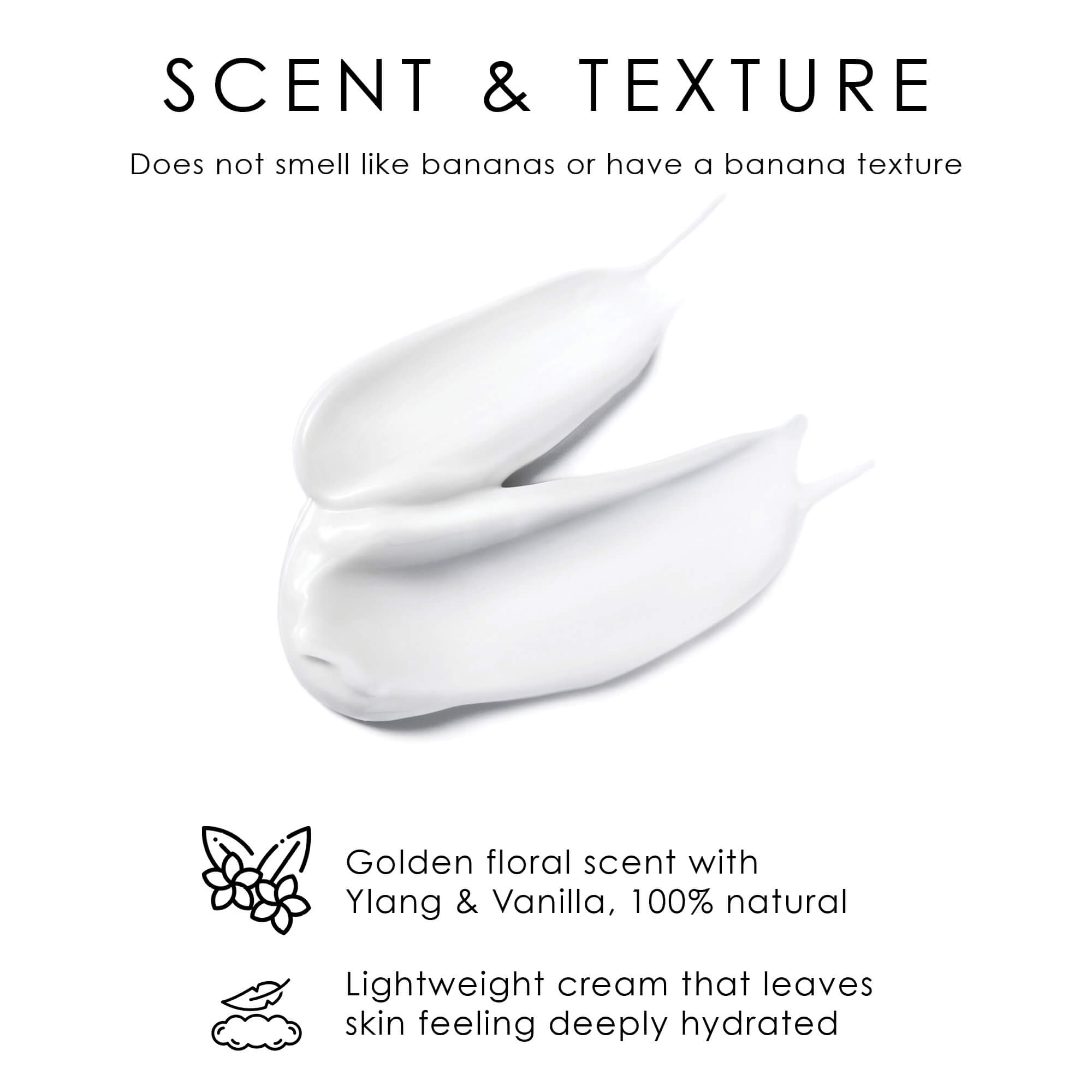 Image of hydrating vegan cream texture and scent