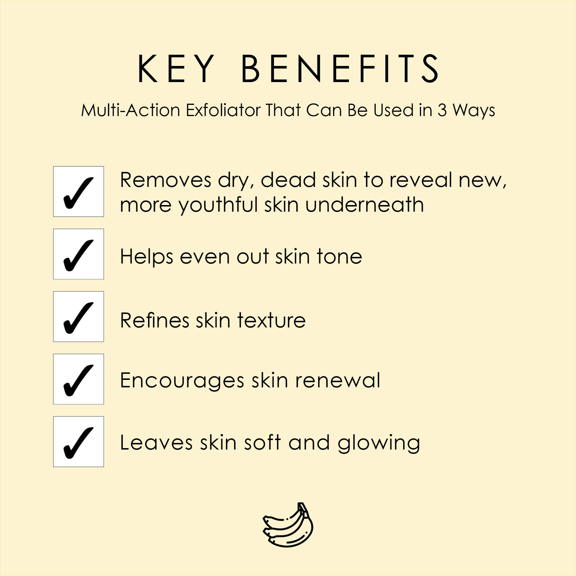 Image: Key benefits of our vegan exfoliator